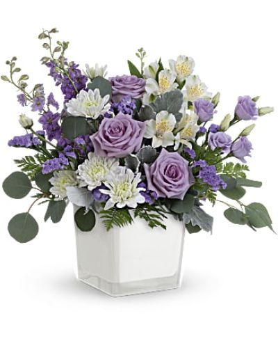 <div id="mark-3" class="m-pdp-tabs-marketing-description">
<div id="mark-3" class="m-pdp-tabs-marketing-description">
<div id="mark-3" class="m-pdp-tabs-marketing-description">Loveliest lavender! Make any day feel extra special with the soft purple hues of this luxurious rose bouquet, presented in a soft white or clear glass cube.</div>
<div></div>
<div id="desc-3">

Lavender roses, white alstroemeria, lavender lisianthus, lavender larkspur, white cushion spray chrysanthemums and lavender sinuata statice are arranged with dusty miller, leatherleaf fern and silver dollar eucalyptus.
<ul>
 	<li>Our florists hand-design each arrangement, so colors, varieties and container may vary due to local availability</li>
</ul>
&nbsp;

</div>
</div>
</div>