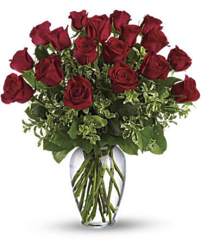 **Picture for example purposes only. Please select rose count you wish to purchase.
Surprise your special one with this gorgeous arrangement of red roses available in three roses to three dozen wonderful blooms.
It’s an unforgettable display of your timeless love that they'll always remember.
<ul>
<li>Our florists hand-design each arrangement, so colors, varieties and containers may vary due to local availability</li>
</ul>