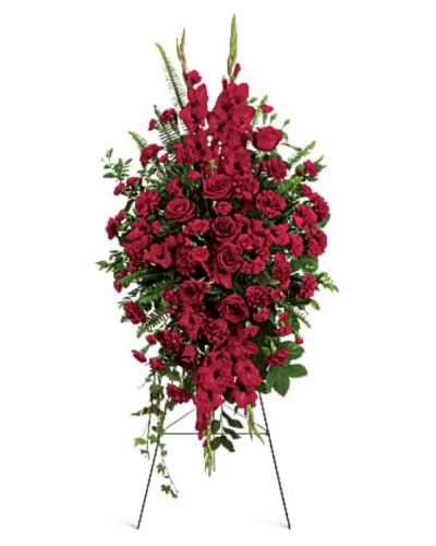 Send this Deep in Our Hearts Spray to that never forgetten loved one is a very special memorial in their honor.
<ul>
 	<li>Our florists hand-design each arrangement, so colors, varieties and containers may vary due to local availability</li>
</ul>