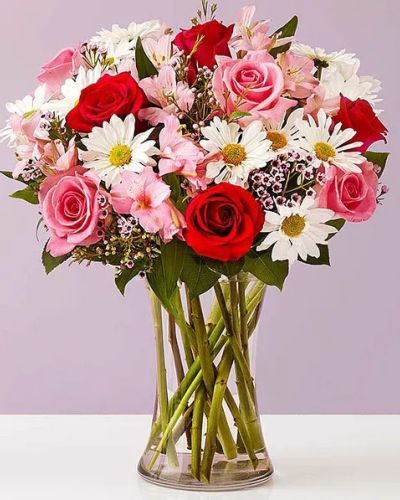 Our Valentine’s bouquet is filled with a sweet-meets-romantic mix to show them just how sentimental you can be. For a limited time, send double the flowers for free!
<ul>
 	<li>Our florists hand-design each arrangement, so colors, varieties and container may vary due to local availability</li>
</ul>
