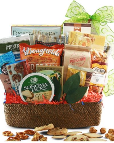 To Snack or Not to Snack, that is the question.

A variety of the most sought after delicacies and simply the most addictive collection we’ve ever put together.

A harmonious selection of assorted cookies, pretzels, popcorn and snacks are just the tip of the iceberg.

Choices may vary based on local availability.
<ul>
 	<li>Our florists hand-design each arrangement, so colors, varieties and container may vary due to local availability</li>
</ul>